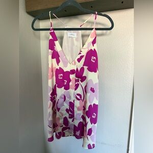 Adrienne Fuchsia and Cream Floral Camisole